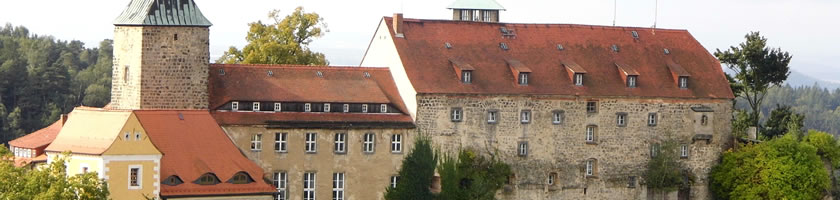 Blick auf die Burg Hohnstein