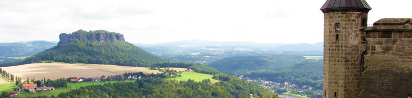 Blick von der Festung Königstein auf Lilienstein